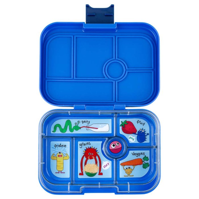 Μπλε Φαγητοδοχείο Yumbox με τερατάκια
